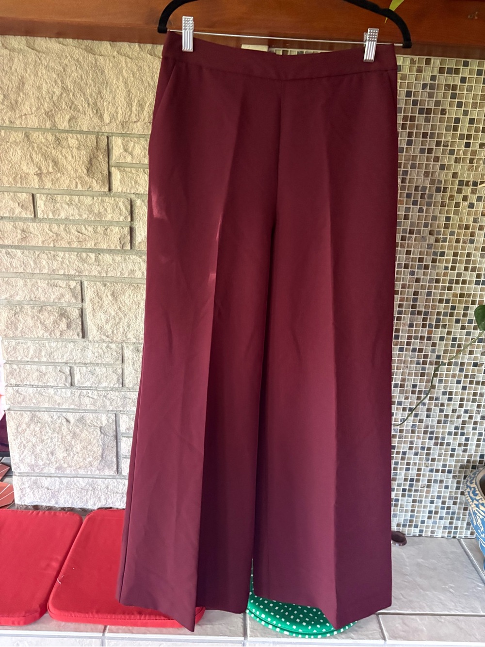 Worthington Deep Burgundy Wide Leg Trousers